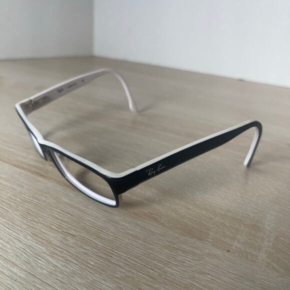 Ray-Ban RB5114 2097 Rectangle Black White Eyeglasses Frame Only 52-16-135 - Picture 3 of 8